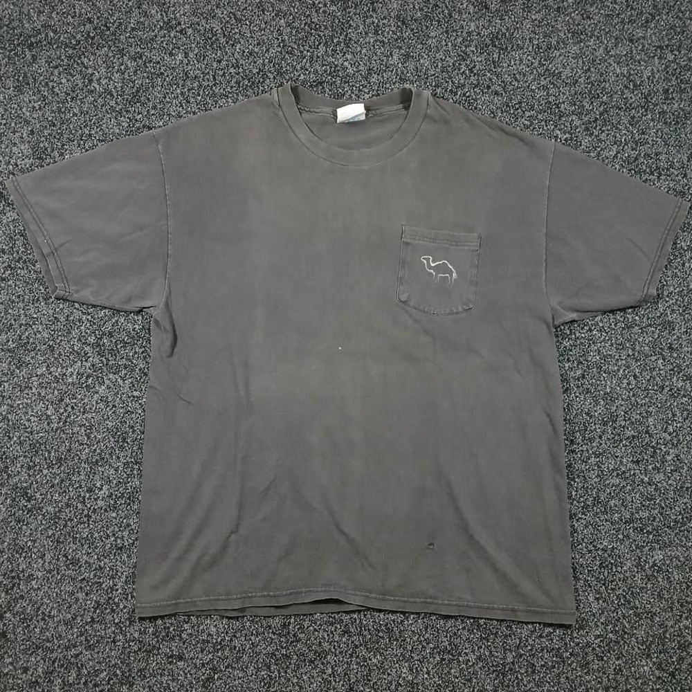 Vintage 90s Camel Cigarettes Pocket T-Shirt Promo XL  Black Faded